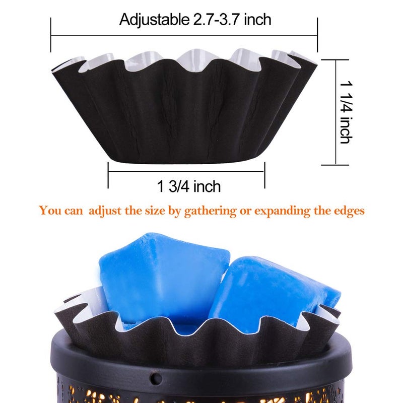 FANDOL Wax Melt Warmer Liners Reusable & Leakproof Candle Warmer Liners Wax Tray for Scented Wax Electric Wax Warmers  Plug in Warmers  Candle Warmer Wax Melter and Wax Burner(Black 50pcs) - Image 2